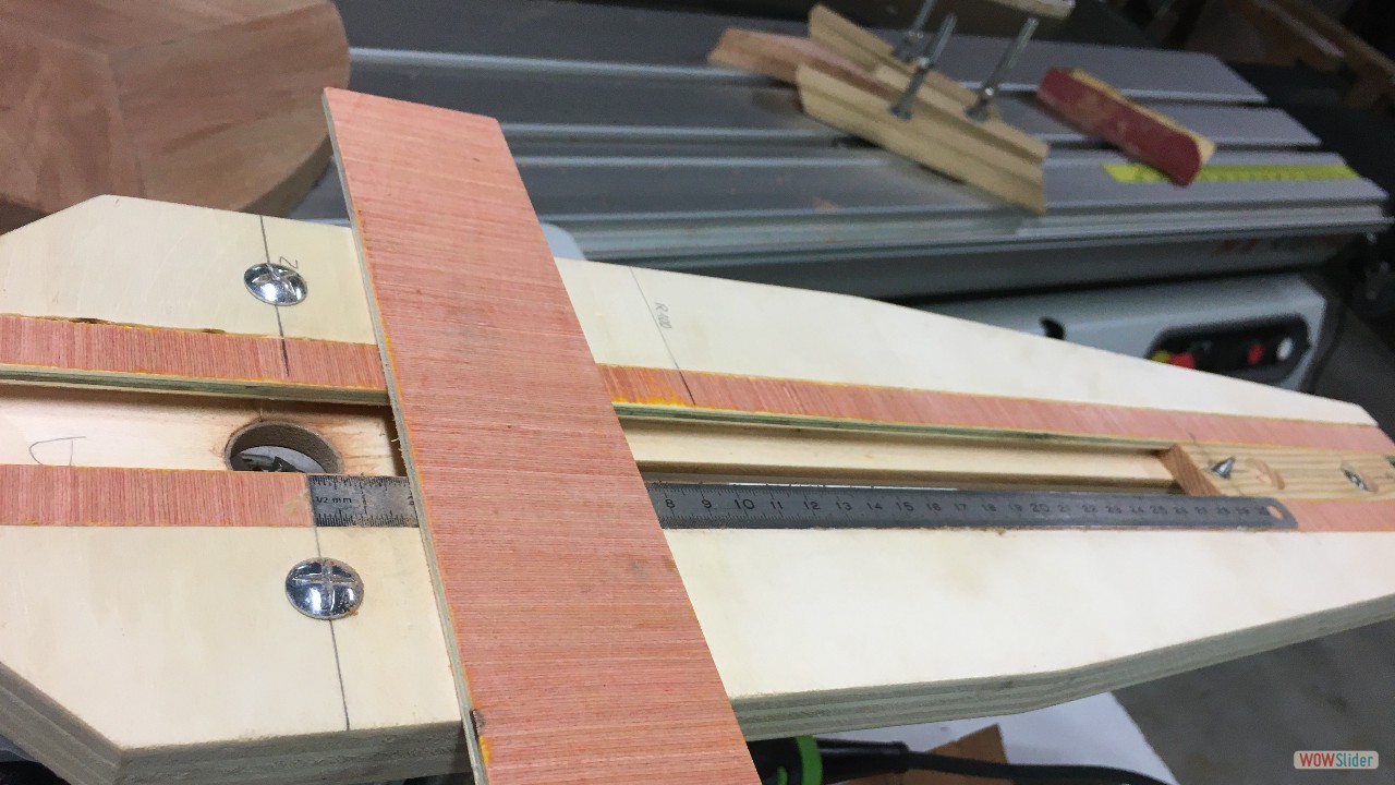Autre montage pour faire les rayons des assises.