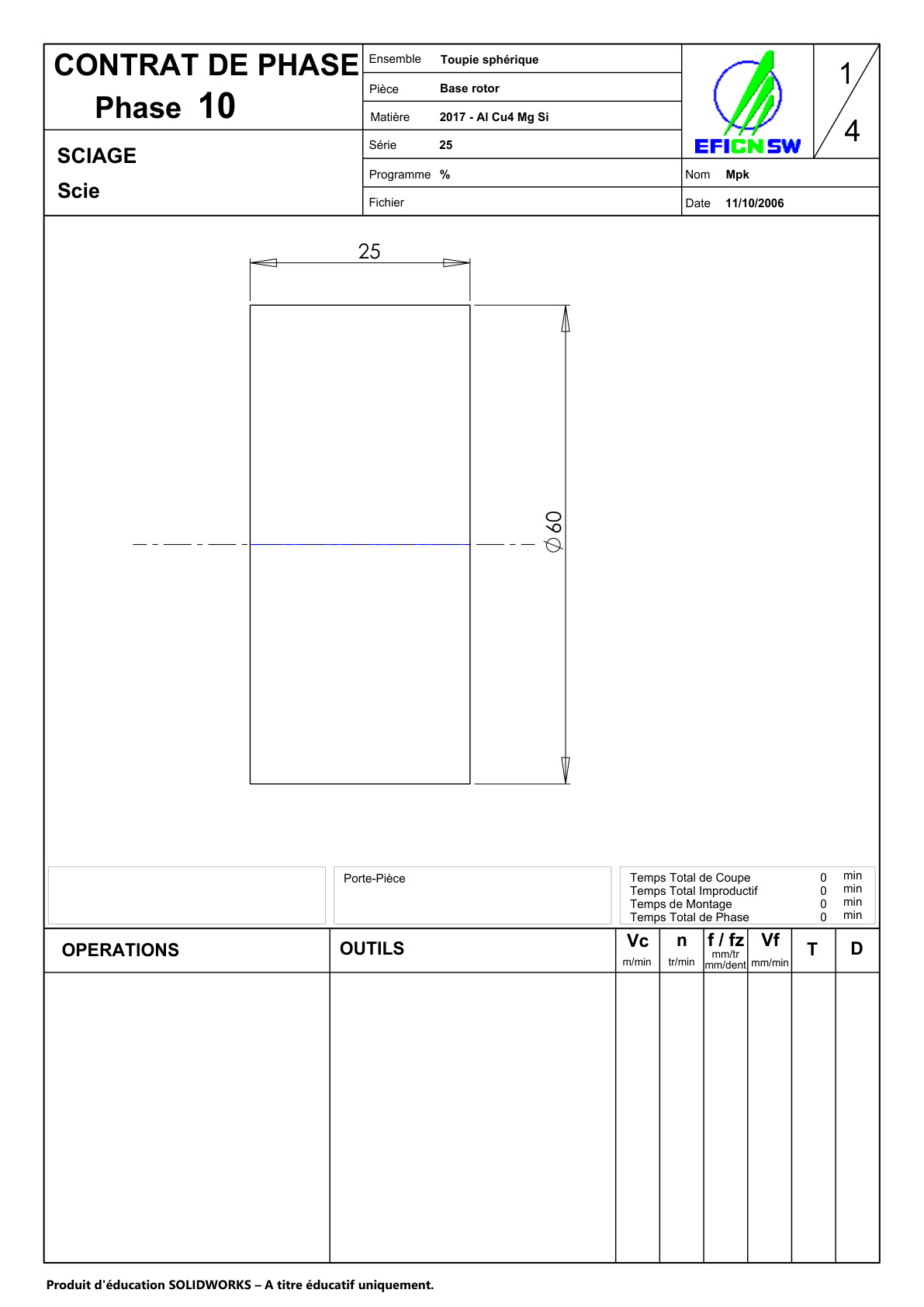 Documents contrats de phases 10, 20, 30 et 40  